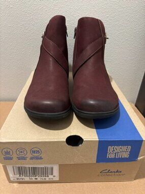 Clarks Collection Water Repellent Leather Boots -Carleigh